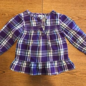 💜 Carter’s Purple Plaid Long Sleeve